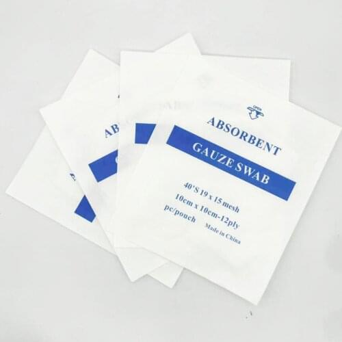 First aid tools cotton dressing gauze piece 10 * 10cm 8 layers one pack one piece emergency package accessories