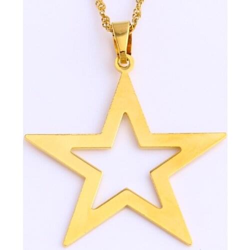 Simple Gold Stars Pendant Jewelry Daily Necklace Pendant Jewelry Free Shipping