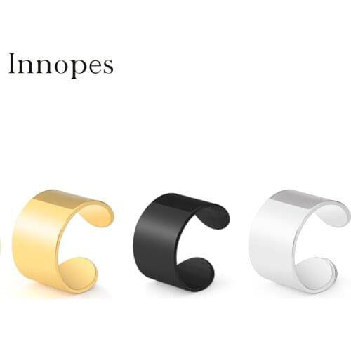 Innopes Stainless Steel Ear Cuff Clip On Cartilage Ring Women Men Fake No Piercing Body Jewelry Fake Helix Piercing