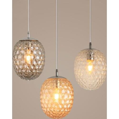 Nordic Glass Pineapple Pendant Light Dining Room Hanging Lamp Home Decor Bedroom Study Living Room Pendant Kitchen Light Fixture