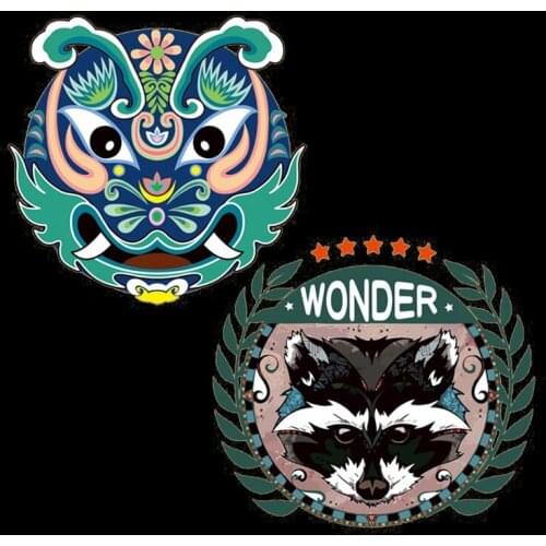 Cartoon Monster Iron On Stickers Washable Appliques A-level Patches Heat Transfer For DIY T-shirt Accessory Clothes Jeans Decor