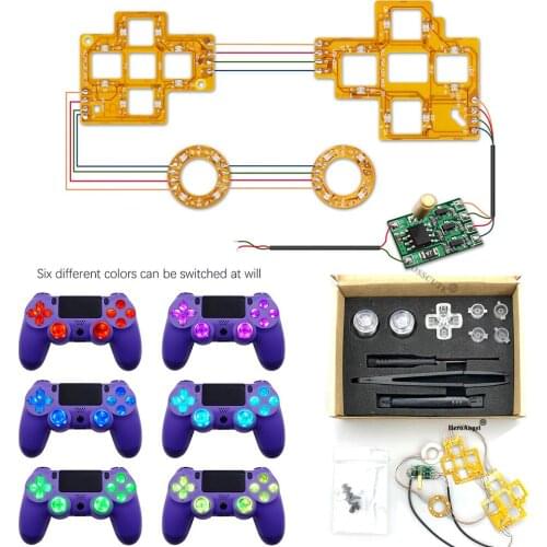 LED Light Board For PS4 Wireless Controller DIY Button Analog Joystick LED Light For PS4 XBOX ONE Game Handle Repair Parts Dec