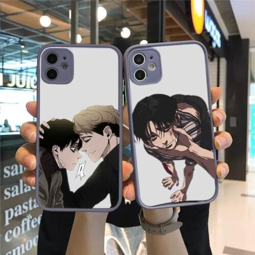 Kill Stalker Soft Cover Phone Case Dark Blue Transparent Matte For IPhone 7 8 11 12 S Mini Pro X XS XR MAX Plus Cover Shell