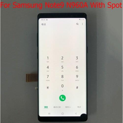 Dead Pixel Note9 LCD For Samsung Galaxy Note 9 LCD With Frame SM-N960F/DS N960F N960A Display Touch Screen Digitizer Assembly