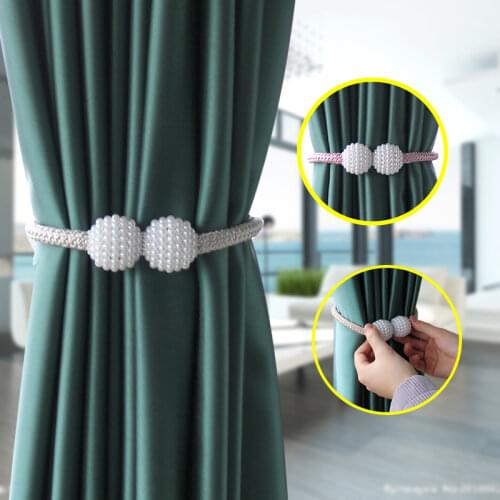 1Pc Pearl Magnetic Curtain Clip Curtain Holder Tieback Buckle Clips Hanging Ball Buckle Tie Back Curtain Accessories Home Decor