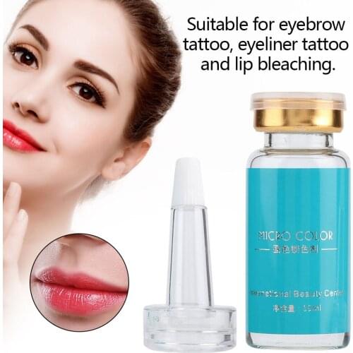 15ml Semi-permanent Tattoo Pigment Fixing Agent Eyebrow Eyeliner Lip Dye Microblading Ink Color Thinner Liquid Tattoo Supplies
