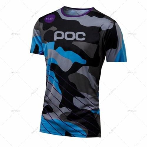 2021 Motocross Jersey MTB Foxing Downhill Jersey Cycling Mountain Bike Maillot Hombre Quick Drying TEAM POC Jersey Short Sleeves