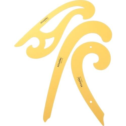 3 Pieces / Set Plastic French Curve Rulers Drawing Templates Curved Edge