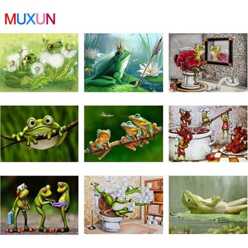 Muxun Full Square\Round 5D Diy Diamond Painting Animal Frog Diamond Embroidery 3D Shaped Diamond Mosaic Home Decoration Art Gift