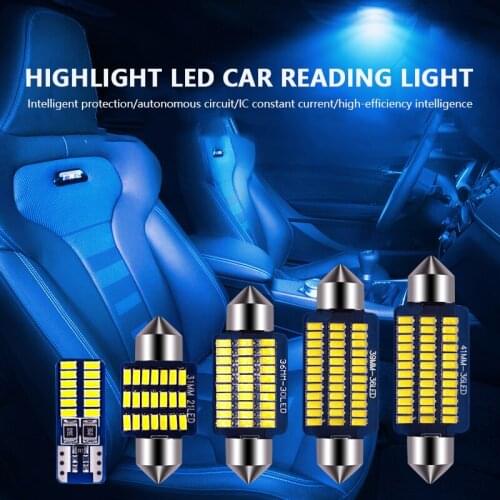 Car 12V reading light LED interior light modification T10 roof light license plate light trunk light truck light 24V