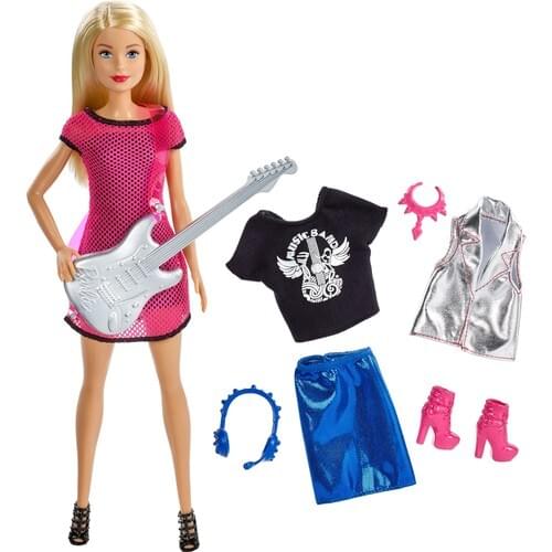 Barbie Rockstar Baby Extra Clothes Accessories and Music Themed Toys Contain Rock Star