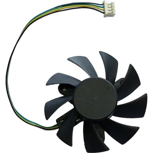 Free shipping diameter 75mm Computer radiator VGA Cooler Video Card Fan For HIS HD5850 HD5830 5870 R7-260X Graphics Card cooling