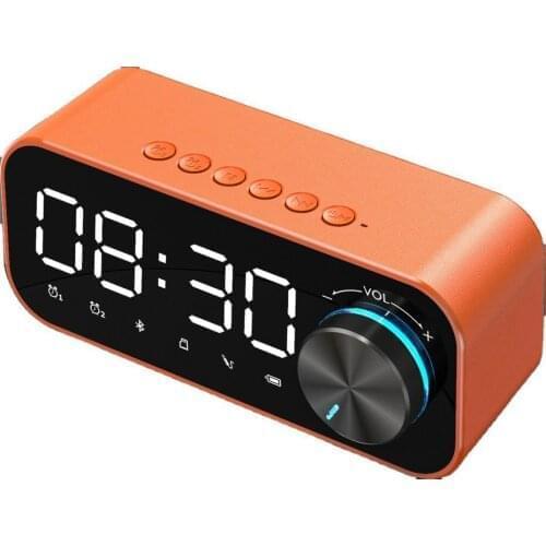 Wireless Speaker FM Radio LED Alarm Clock Subwoofer Music Player Desktop Clock Speaker Night Light Support TF Card