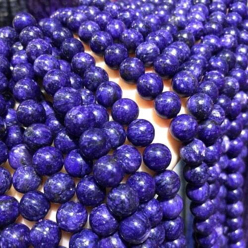 Natural Semi Precious Stone Beads Charoites For Making Necklaces Bracelets And Earrings 6/8/10/12mm38cm