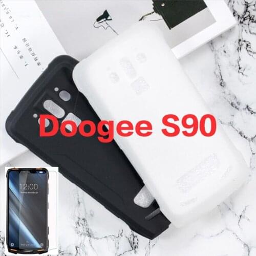 For Doogee S90 Case For Doogee S90 Cover + Screen Protector Tempered Glass Protective Film For Doogee S90