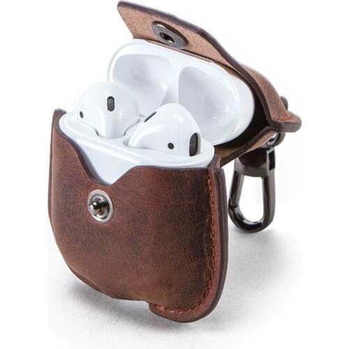 The Application of Apple AirPods Covers Leather Keychain Portable Headset Shatter-Resistant AirPods Headset