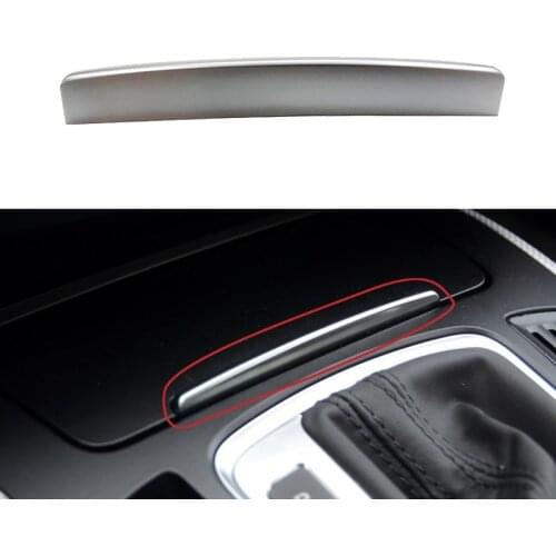 For Audi A4 B8A5Q5 2009-2016 Car Front Ashtray Cover Bright Strip Central Control Push-pull Electroplating Decorative Strip 1pcs