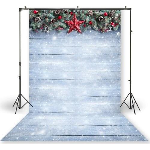HUAYI Photography Backdrops Christmas Day Celebration Party Decor Photo Background Snowy Wooden Holiday Family Backdrop XT-7522