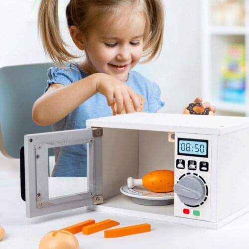 Microwave Oven Toy Indoor Pretend Role Play Kids Early Educational Toy