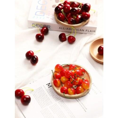 Ins Wind Jewelry Small Ornaments Simulation Cherry Fruit Photo Props Photo Background Photography Shooting Props