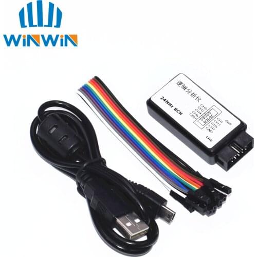 1set New Arrival USB Logic Analyze 24M 8CH, MCU ARM FPGA DSP debug tool Logic analyzer