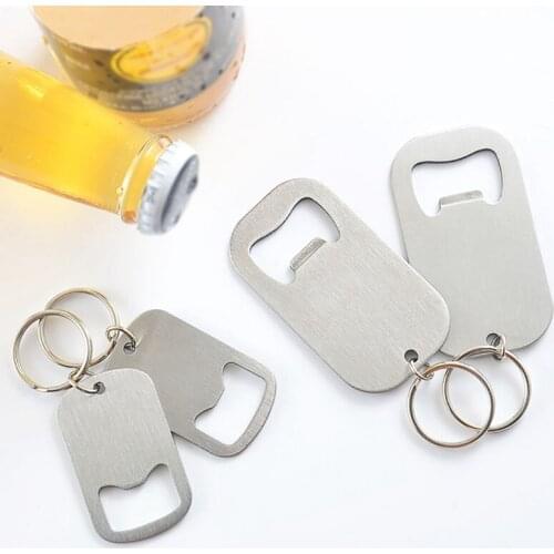 Bottle Opener Simple Card Shape Portable Reusable Stainless Steel Drinks Beer Cap Remover