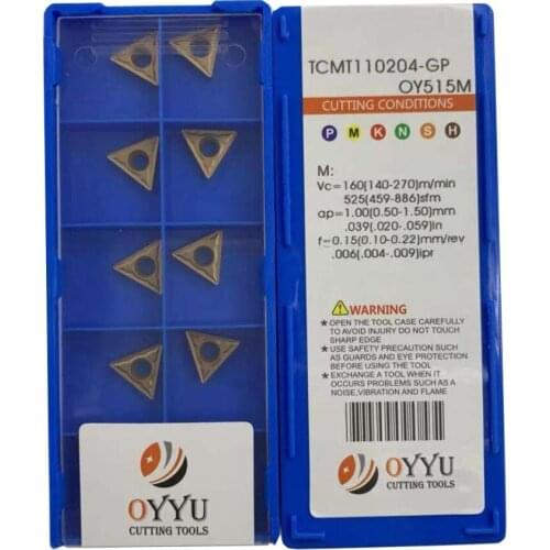 OYYU TCMT110204-GP TCMT110208-GP OY515M TCMT 110204 110208 Carbide Inserts process Stainless Steel Lathe Tools Turning Cutter