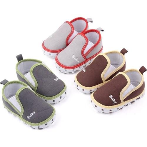 Baby Boy Shoes Newborn Canvas Shoes For Boys Cotton Soft Sole Antiskid Baby Walking Shoes Baby Moccasin F102