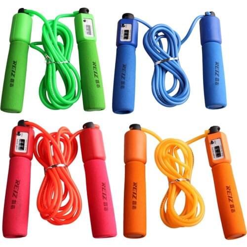 Adjustable Jump Rope Crossfit with Automatic Counter Sports Workout Fitness Skipping Cord for Men Women Counting Jump Skip Rope