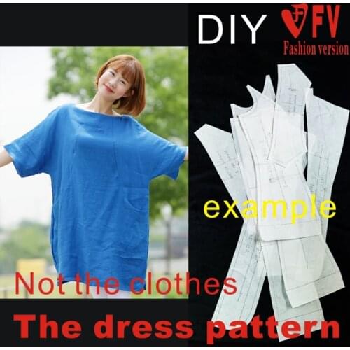Dresses Sewing Pattern Template Cutting drawing Clothing DIY ((Not selling clothes)) BLQ- 179