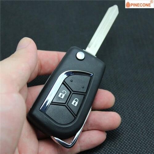 PINECONE for JAC J3 J6 Tojoy RS A13 B15 Heyue Tongyue 2 Button Car Key Uncut Blade Modified Remote Key Fob Shell Case With Logo