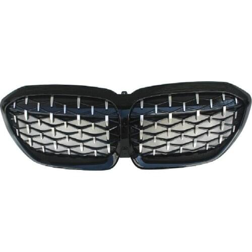Sky star - Silver Bright Black Front Air Intake Grille For 2019 2020 BMW 3 Series refitting grille G20 G28