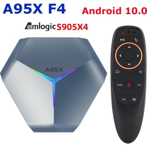 Amlogic S905X4 A95X F4 Smart Android 10.0 TV Box RGB Light 4K HD 4GB 128GB 4GB 32GB 2.4G/5Ghz Wifi Set Top Fast Box 2G 16G