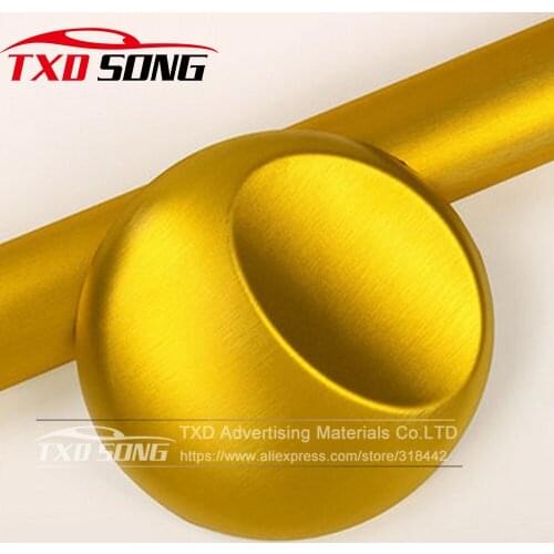 Premium quality Gold Brushed Car Sticker Metallic Brushed Aluminum Vinyl car Wrap Film Metal brushed Film for car wrapping