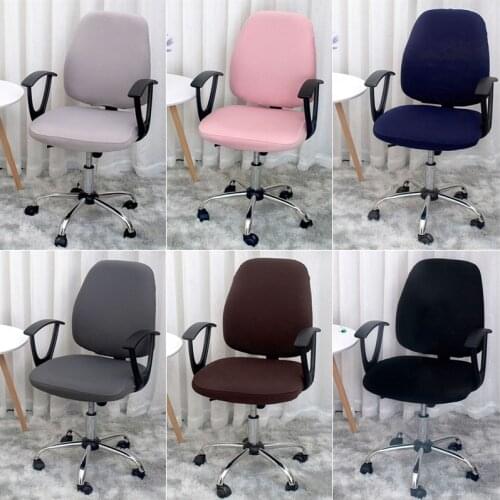 1/2Set Office Chair Cover Spandex Game Swivel Rotating Lift Boss Computer Chair Cover Armchair Slipcover Funda Para Butaca Plaza