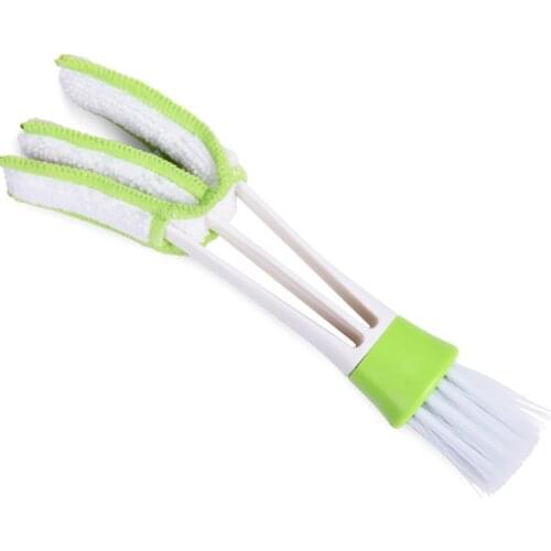 1Pcs Car Air Conditioner Vent Brush Household Dusting Blinds Keyboard Multi-function Double End Cleaning Brushes Accessories