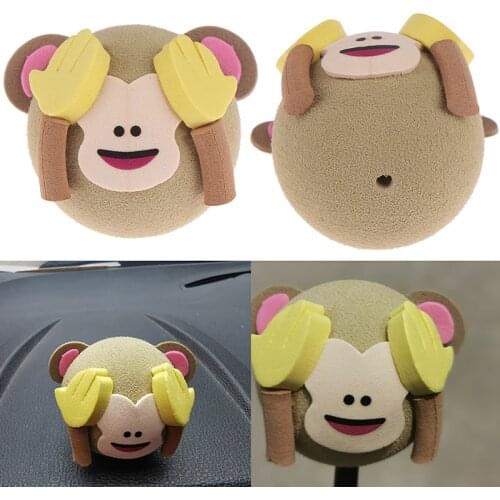 1Pc Cute car suv antenna pen topper aerial EVA ball decor toy gift for children funny monkey