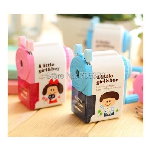 Boy & Girl mechanical pencil sharpener, Pencil sharpener,Gift items, Free shipping(SS-298)
