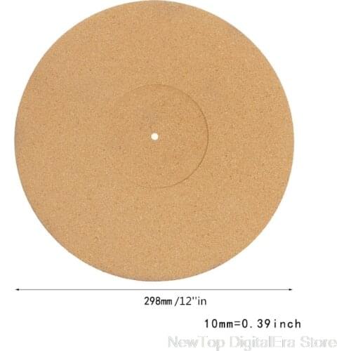 12 inch Cork Turntable Mat Audiophile Anti-Static Anti-Shake Slipmat LP Vinyl Record S18 20 Dropshipping