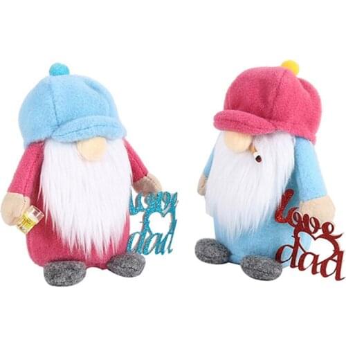 2 Pcs Fathers Day Gnome Love Dad Tomte Swedish Nisse Scandinavian Elf Dwarf Farmhouse Kitchen Decor, Fathers Day Gift