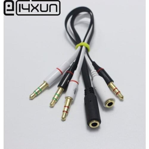 2pcs/lot 3.5 mm stereo mini jack 1 Female to 2 Male Y Splitter Earphone Audio Cable Free Shipping