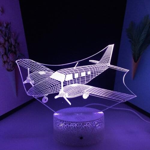 3D Lamp Home Bedroom Decoration Night Light for Couple Childrens Festival Birthday Gifts Visual Illusion White Cracked Base