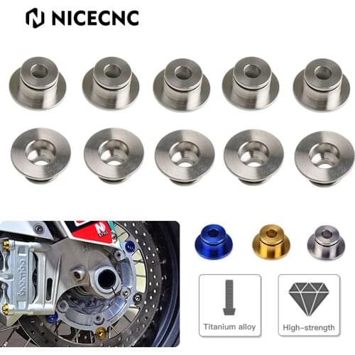 NICECNC Brake Disc Bobbins & Circlip Sets FOR discs from 4.5-5.2 mm Manufactured thickness Titanium Alloy Floating Brake Circlip
