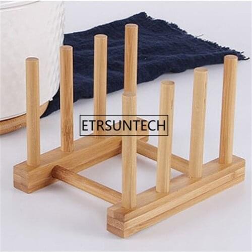 50pcs Bamboo Drain Rack kitchen Storage Dish Bowl Rack Cups Stand Storage Drying Rack Holder Kitchen Storage