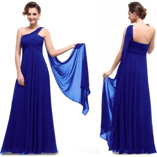 Free shipping 2016 new design hot BNWT One Shoulder custom size/color Padded Ruffles pleat beach Long chiffon Bridesmaid Dresses