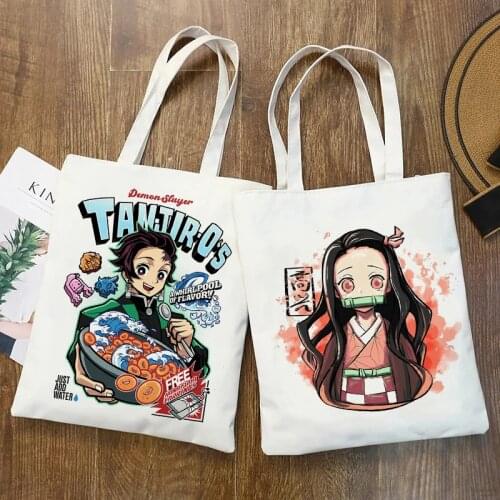 Treat People with Kindness Shopping Bag Graphic Tote Harajuku Shopper Bag Women Canvas Shoulder Bag Female Ulzzang Funny Eco Bag