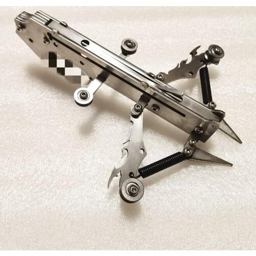 DIY Stainless steel cutting and assembling combination shooting toy Outdoor spring powered shooting model Handmade crafts
