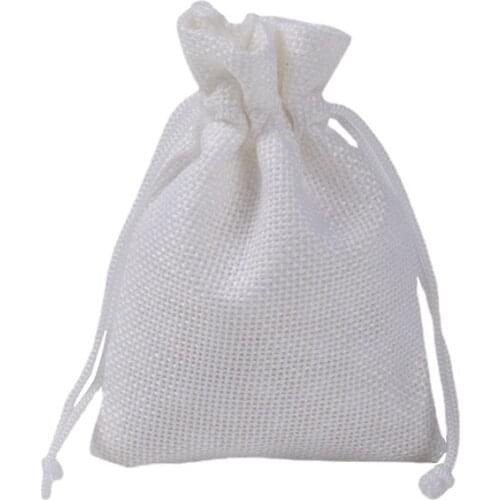 9x12cm Fashion Jute Drawstring Burlap Bags 50pcs/lot Wedding Favors Party Christmas Gift Jewelry Hessian Sack Pouches Packing