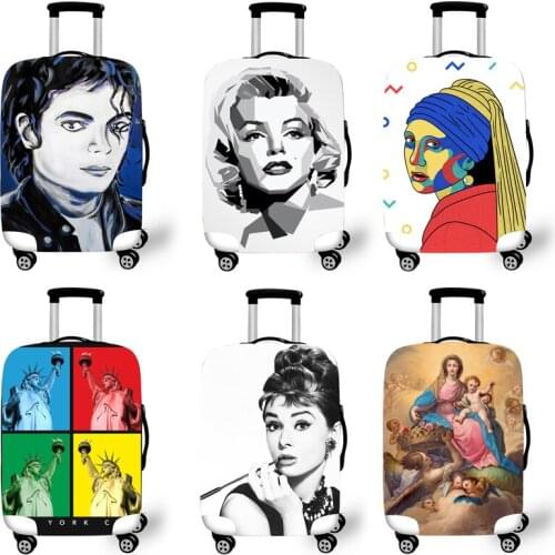 Elastic Luggage Protective Cover Case For Suitcase Protective Cover Trolley Cases Covers 3D Travel Accessories Star Pattern T211