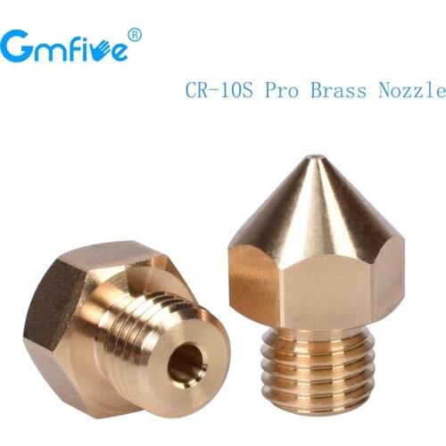 GmFive CR-10S Pro Brass Nozzle 0.2/0.4/0.6/0.8MM J-head Hotend 1.75MM Filament cr10S PRO Ender3 M6 Thread For 3D Printer Parts
